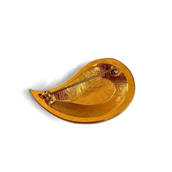 Vintage Gripoix Paisley Jewels Brooch - Picture 4 of 4
